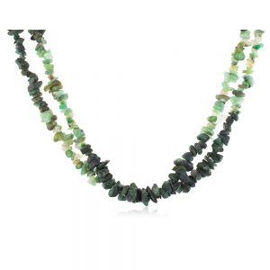 Emerald Green Chips Semi Precious Necklace Physical Emotional Love