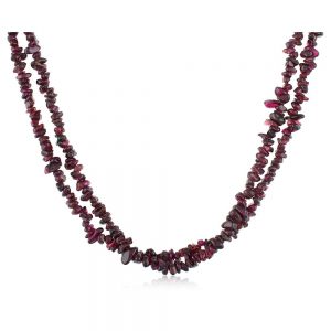 Genuine Healing Reiki Garnet Stone Semi Precious Survival Necklace