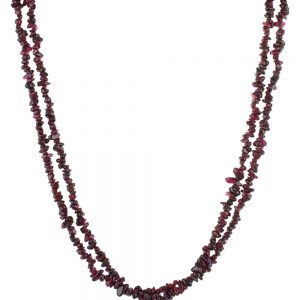 Genuine Healing Reiki Garnet Stone Semi Precious Survival Necklace