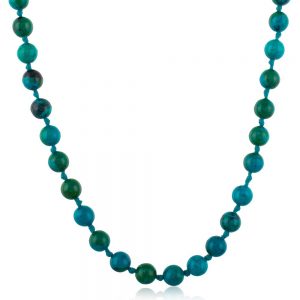Natural Healing Infection Chrysocolla Semi Precious Gemstone Necklace