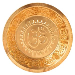 Home Decore Brass Om Parath 23cm
