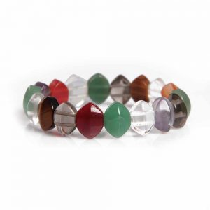 7 Chakra Multicolor Crystal Semi Precious Bracelet Flow Of Energy