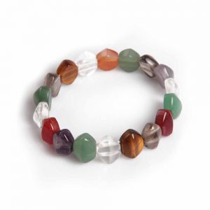 7 Chakra Multicolor Crystal Semi Precious Bracelet Flow Of Energy