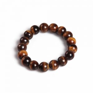 Natural Tiger Eye Round Beads Crystal Stone Bracelet Plexus Chakra