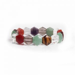 Genuine 7 Chakra Multi Reiki Crystal Chakra Gemstone Energy Bracelet