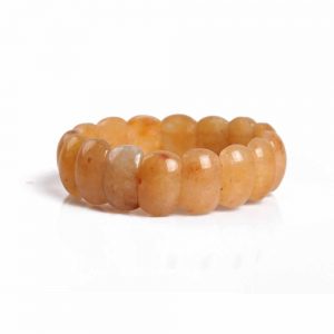 Genuine Healing Reiki Heart Chakra Yellow Jade Semi Precious Bracelet