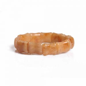 Reiki Crystal Yellow Jade Heart Chakra Semi Precious Stone Bracelet