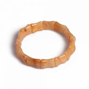 Reiki Crystal Yellow Jade Heart Chakra Semi Precious Stone Bracelet
