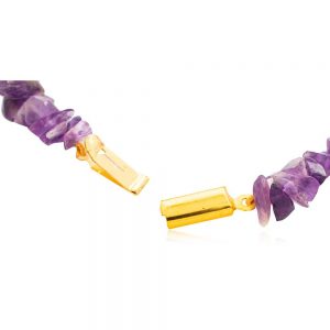 Genuine Healing Amethyst Semi Precious Bracelet Releases Tension