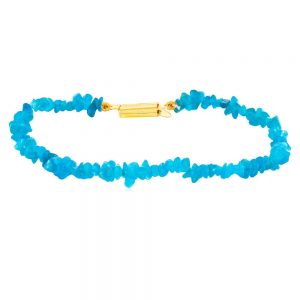 Genuine Crystal Apatite Semi Precious Stone Bracelet For Teeth & Bones