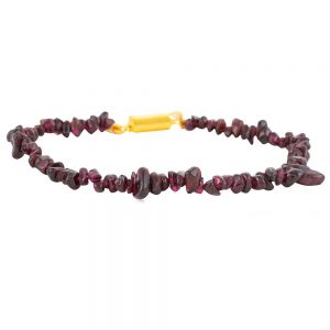 Natural Reiki Crystal Garnet Stone Semi Precious Re-energises Bracelet