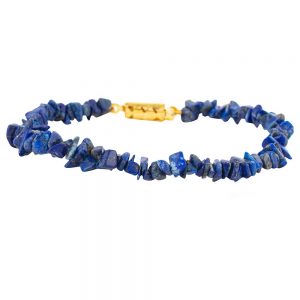 Genuine Blue Reiki Healing Lapis Lazuli Semi Precious Stone Bracelet