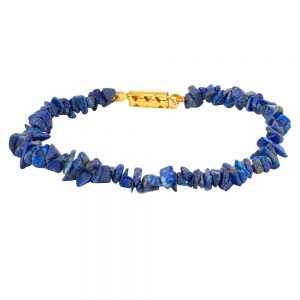 Genuine Blue Reiki Healing Lapis Lazuli Semi Precious Stone Bracelet