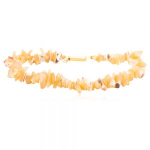 Original Healing Crystal Peach Pearl Semi Precious Gemstone Bracelet