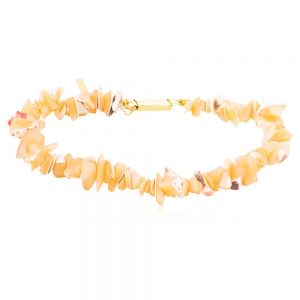 Original Healing Crystal Peach Pearl Semi Precious Gemstone Bracelet