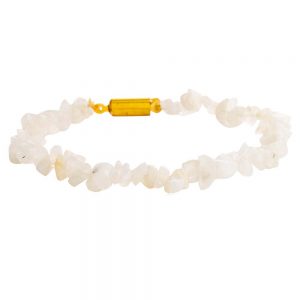 Genuine White Healing Crystal Moonstone Semi Precious Stone Bracelet
