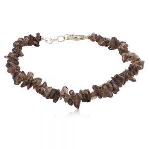 Natural Reiki Healing Crytal Smoky Quartz Semi Precious Stone Bracelet