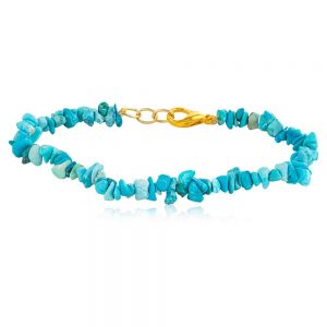Original Blue Turquoise Reiki Crystal Semi Precious Gemstone Bracelet