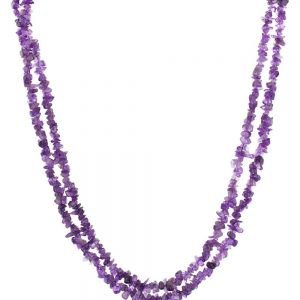 Natural Healing Chakra Amethyst Semi Precious Necklace For Creativity