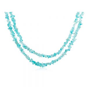 Natural Crystal Apatite Semi Precious Stone Necklace For Hypertension