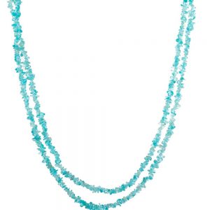 Natural Crystal Apatite Semi Precious Stone Necklace For Hypertension