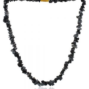 Natural Crystal Black Obsidian Semi Precious Stone Arthritis Necklace