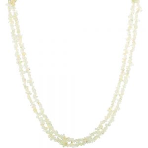 Natural Healing Crystal Blue Prehnite Semi Precious Gemstone Necklace