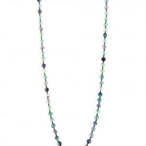Genuine Fluorite Round Bead Healing Reiki Crystal Mala Recharge Chakra