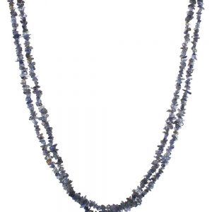 Natural Healing Crystal Iolite Semi Precious Gemstone Chips Necklace