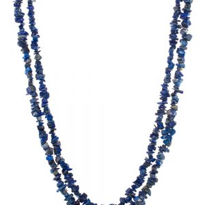 Natural Blue Reiki Lapis Lazuli Semi Precious Stone Safety Necklace