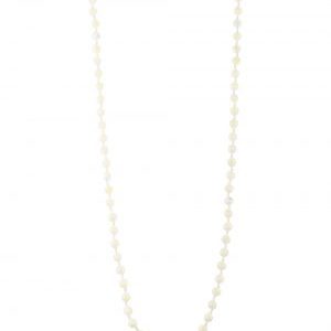 Mother Of Pearl Healing Power Round Bead Protection Stone Necklace