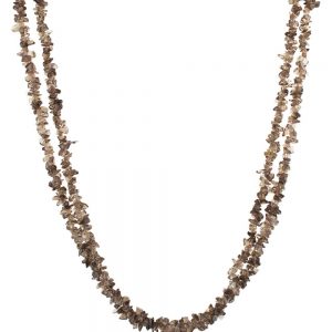 Natural Light Black Reiki Crytal Quartz Semi Precious Stone Necklace