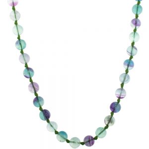 Genuine Fluorite Round Bead Healing Reiki Crystal Mala Recharge Chakra