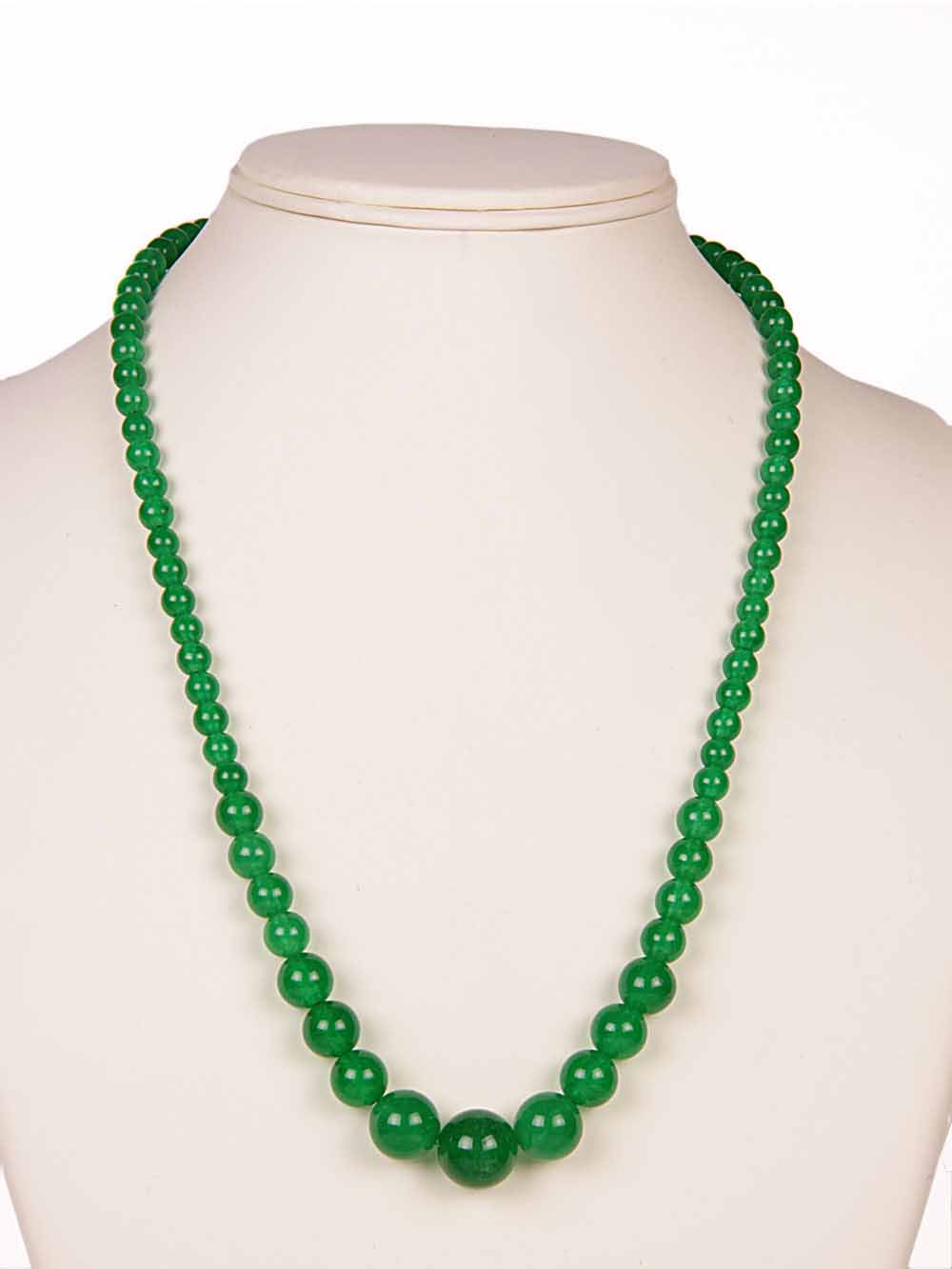00055.jpg Natural Fine Green Onyx Semi Precious Stone Necklace Releases Stress - Image 1