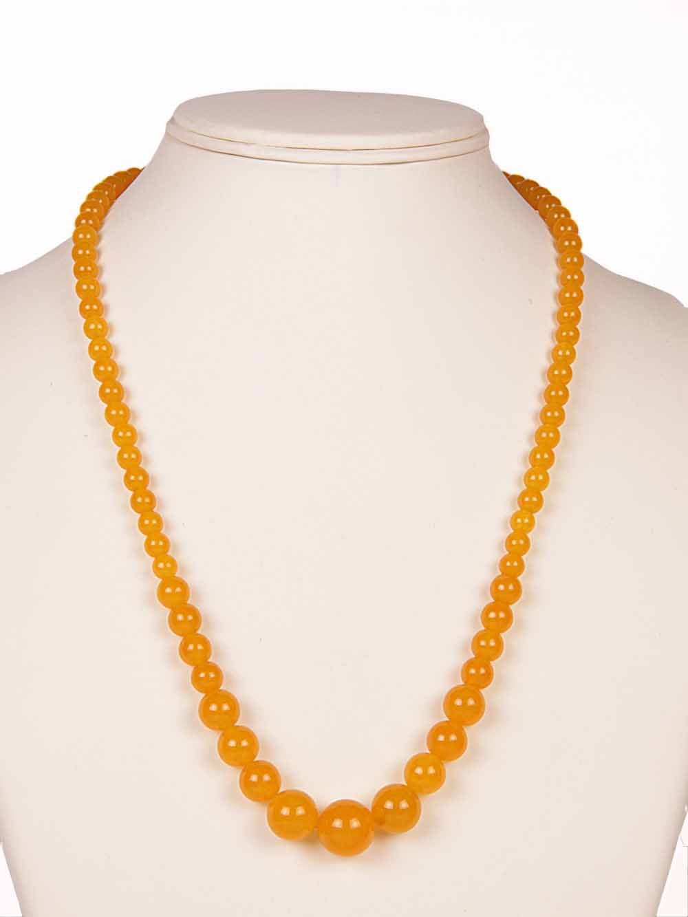 00057.jpg Natural Tangerine Color Onyx Crystal Semi Precious Gemstone Necklace - Image 1