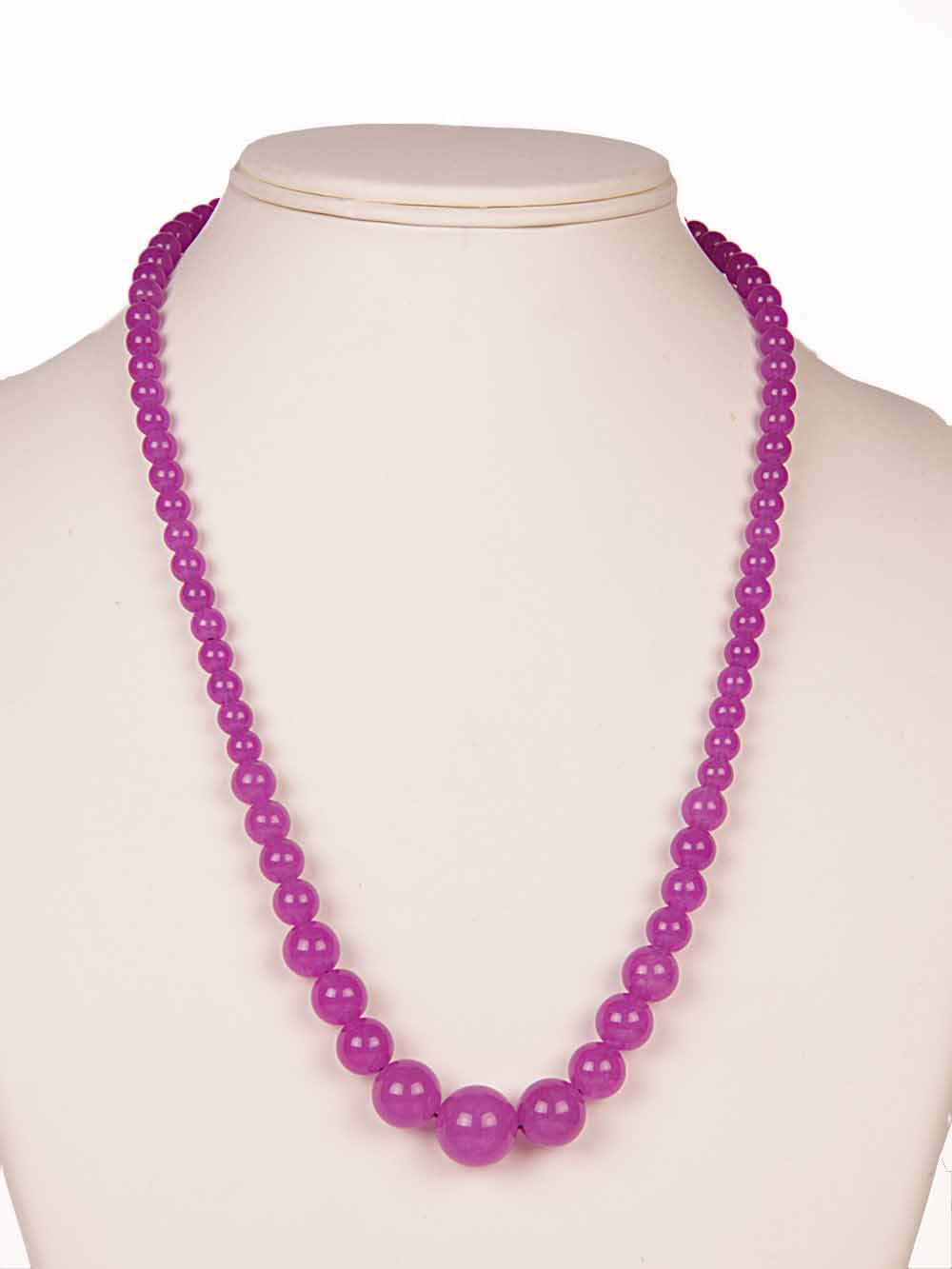 00059.jpg Natural Pink Onyx Reiki Crystal Semi Precious Gemstone Necklace - Image 1