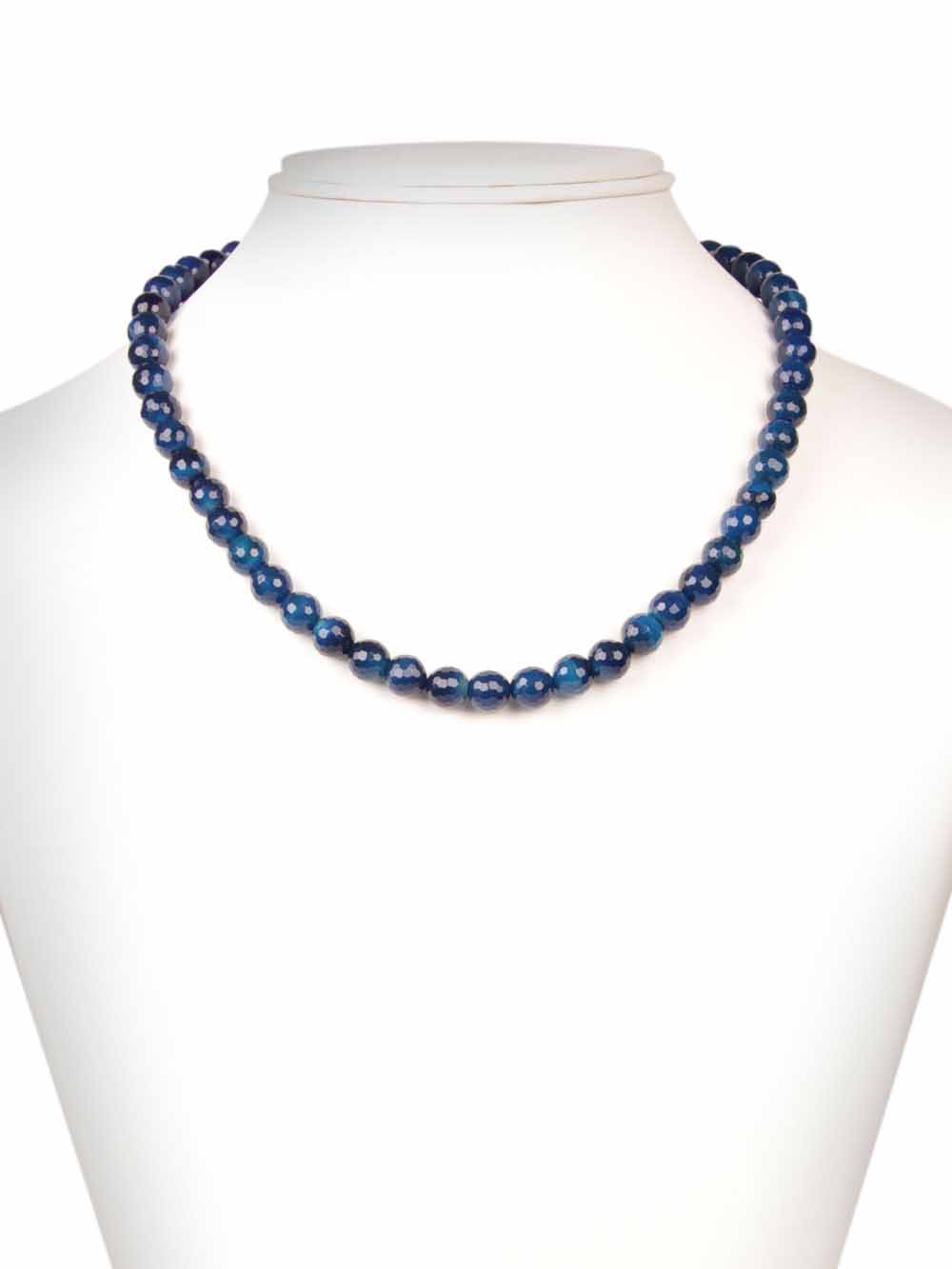 00067.jpg Blue Onyx Crystal Semi Precious Gemstone Necklace Suited For Any Dress - Image 1