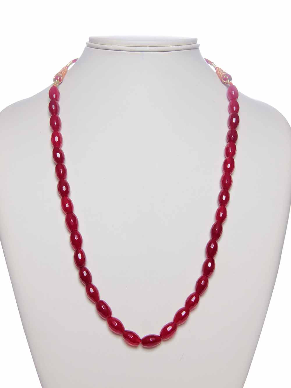 00088.jpg Natural Red Jade Semi Precious Stone Stylish Necklace Promotes Love - Image 1