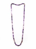 Purple Onyx Semi Precious Stone Necklace Feels Very Secure - Image 2