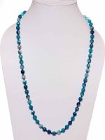 Natural Blue Onyx Semi Precious Stone Necklace Looks Unique & Pretty