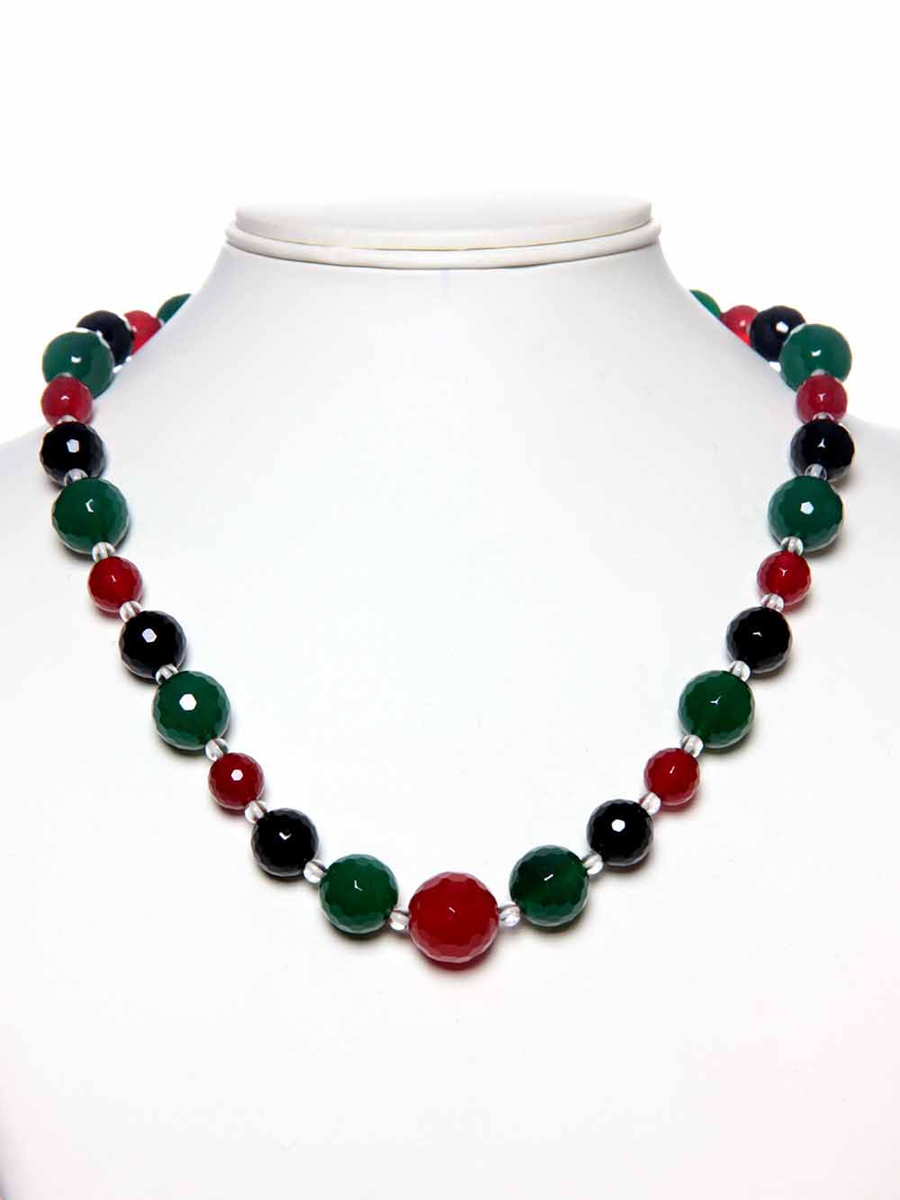 00132.jpg Natural Onyx & Quartz Semi Precious Stone Necklace Improves Memory - Image 1