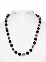 Onyx & Quartz Chakra Healing Semiprecious Stone Necklace Feels Secure