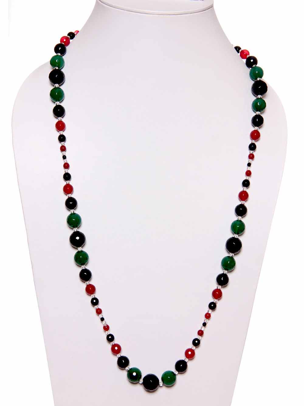 00144.jpg Beautiful & Genuine Crystal Onyx Necklace Protection & Inner Security - Image 1