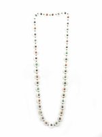 Beautiful & Genuine Black Green Red Onyx & Mother Of Pearl Necklace - Image 2