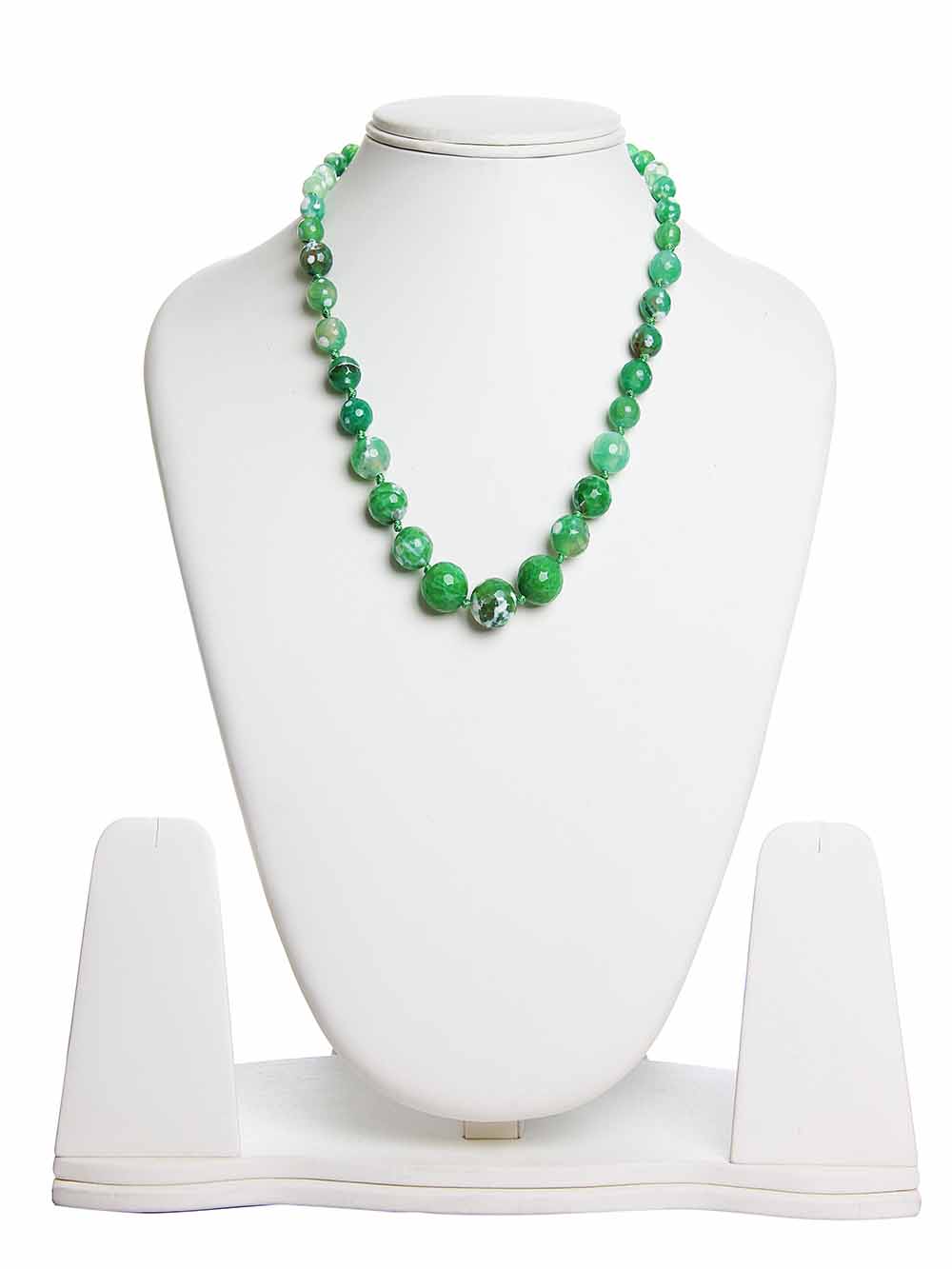 00306.jpg Genuine Green Onyx Heart Chakra Healing Semi Precious Stone Necklace - Image 1