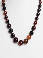 Genuine Multicolor Round Bead Onyx Crystal Semi Precious Necklace - Image 2