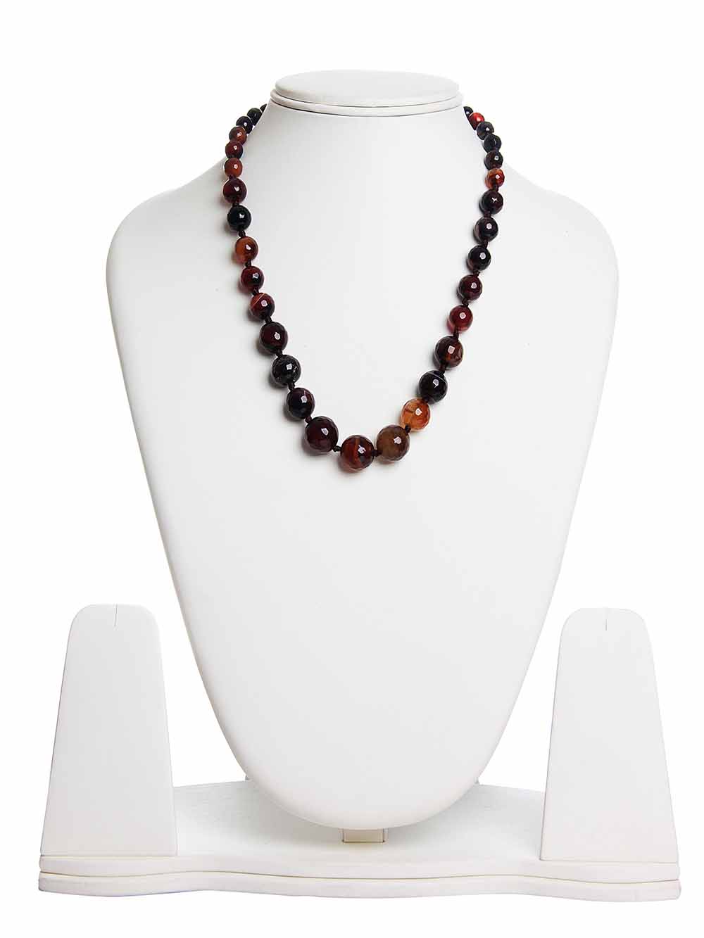 00307.jpg Genuine Multicolor Round Bead Onyx Crystal Semi Precious Necklace - Image 1