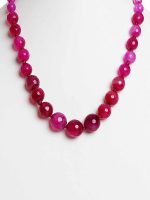 Original Healing Crystal Peach Pearl Semi Precious Gemstone Necklace - Image 2