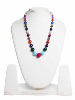 Semi Precious Onyx Reiki Crystal Chakra Healing Stone Power Necklace