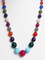 Semi Precious Onyx Reiki Crystal Chakra Healing Stone Power Necklace - Image 2